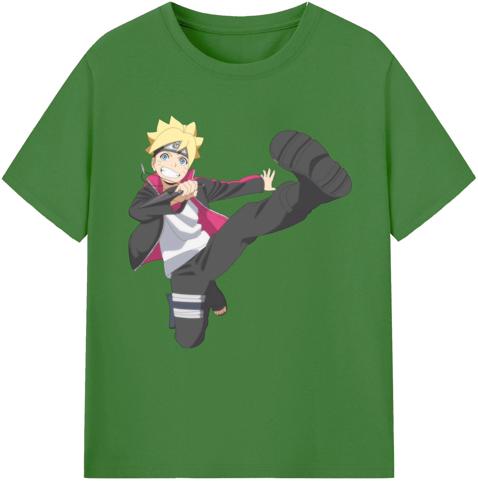（画像用） NARUTO -ナルト- うずまき ボルト Uzumaki Boruto レディースカジュアルプリントTシャツ（綿100％）